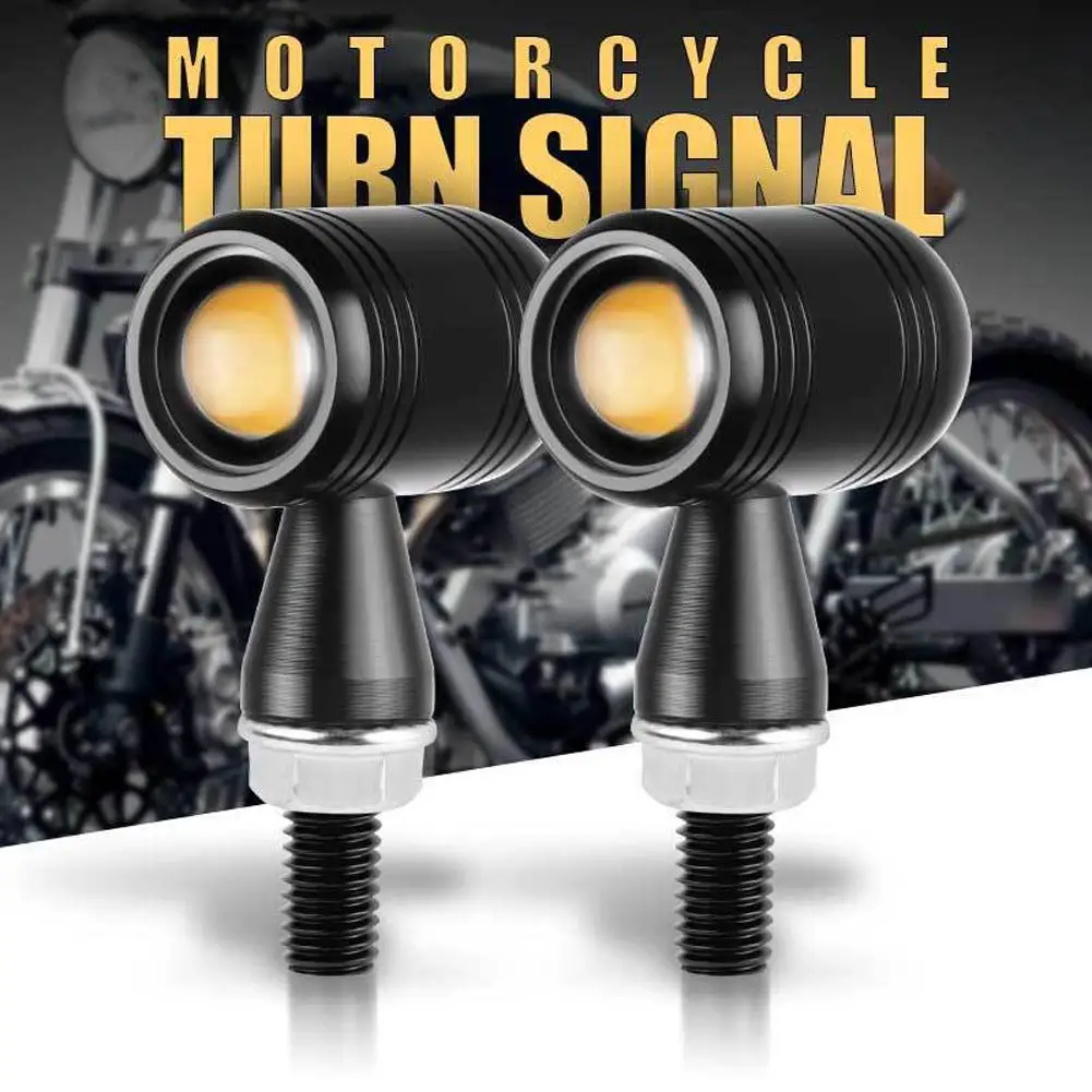 

2PCS Universal Motorcycle Turn Signal Work Light Retro Mini Led Lamp Blinker Indicator Flashing Light