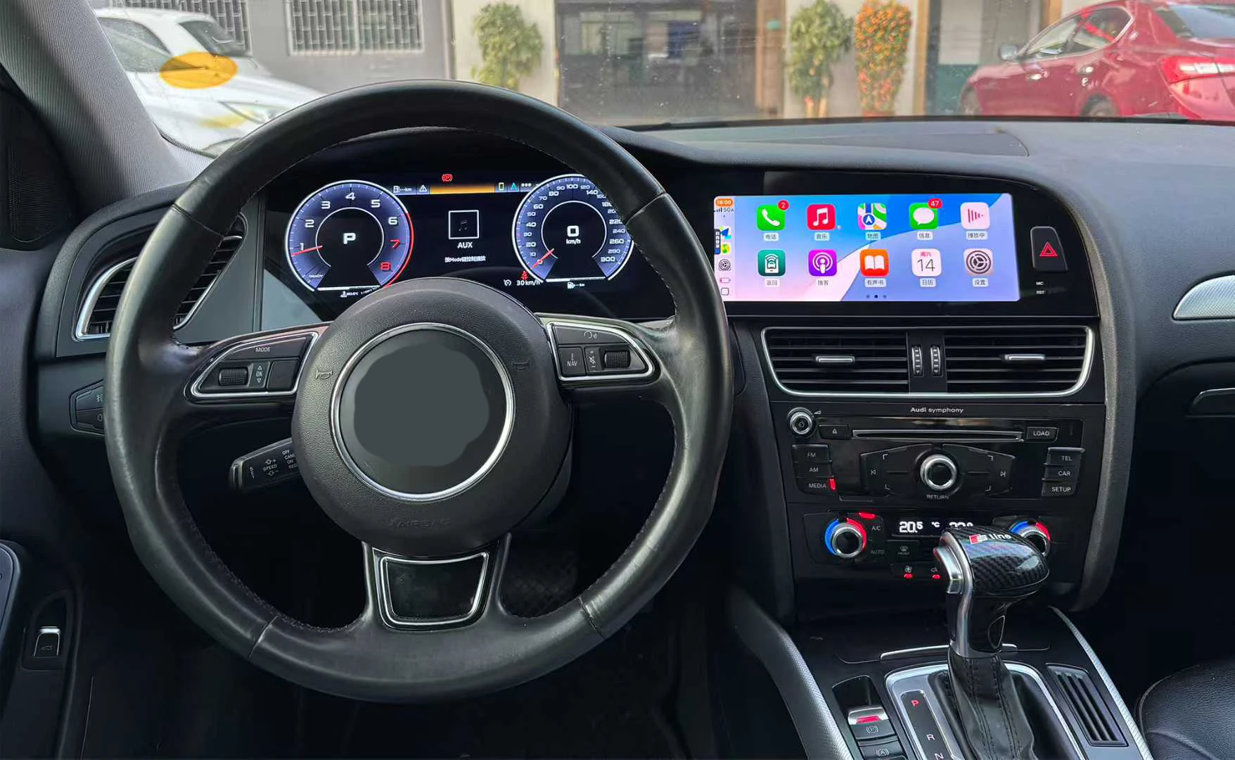 Фото Цифровая приборная панель с сенсорным экраном на Android 13.0 для Audi A4 A4L 2009-2016, мультимедийная система с CarPlay, двойным экраном, автомобильным радио, DSP и Bluetooth 5.0 №3