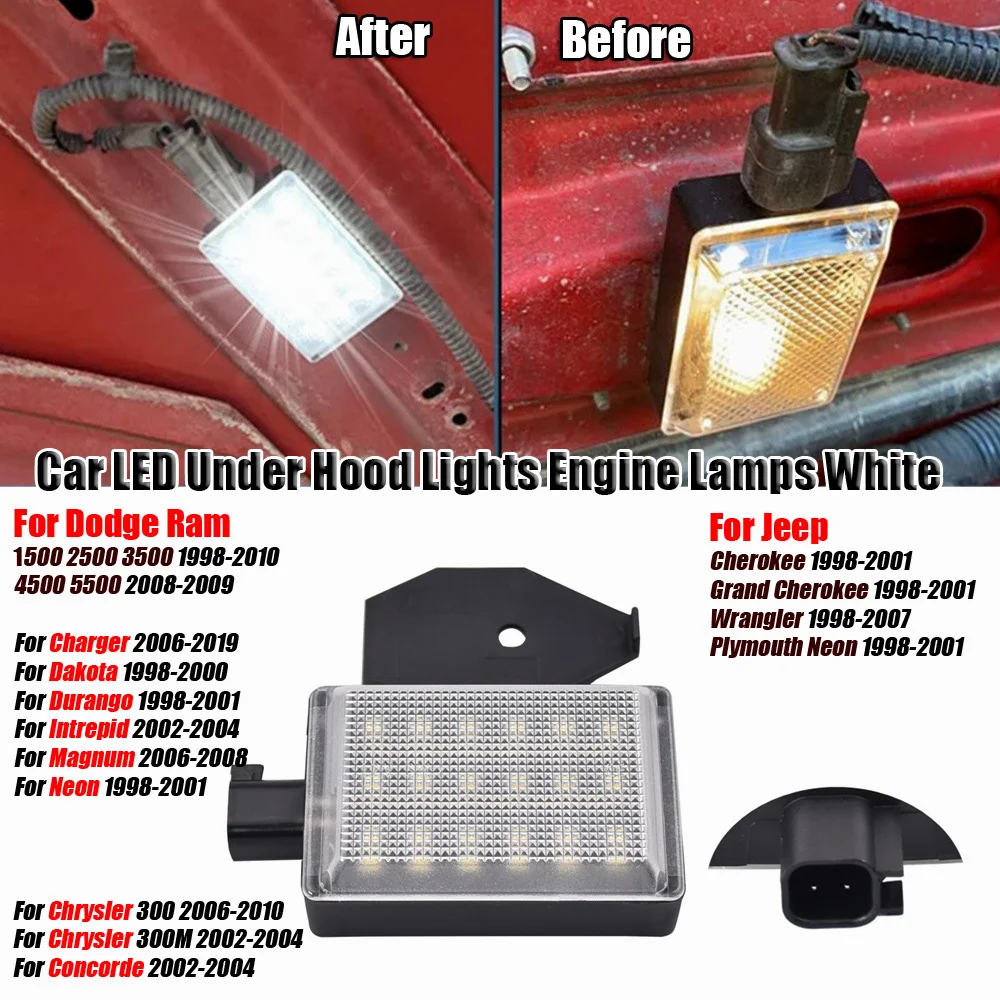 

1 шт., белая фотовспышка для Dodge Ram Wrangler Chevrolet Silverado Charger OEM # 68395126AA