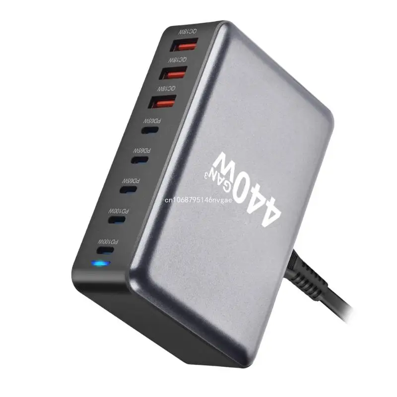 Универсальное зарядное устройство PD мощностью 440 Вт с несколькими USB-портами для