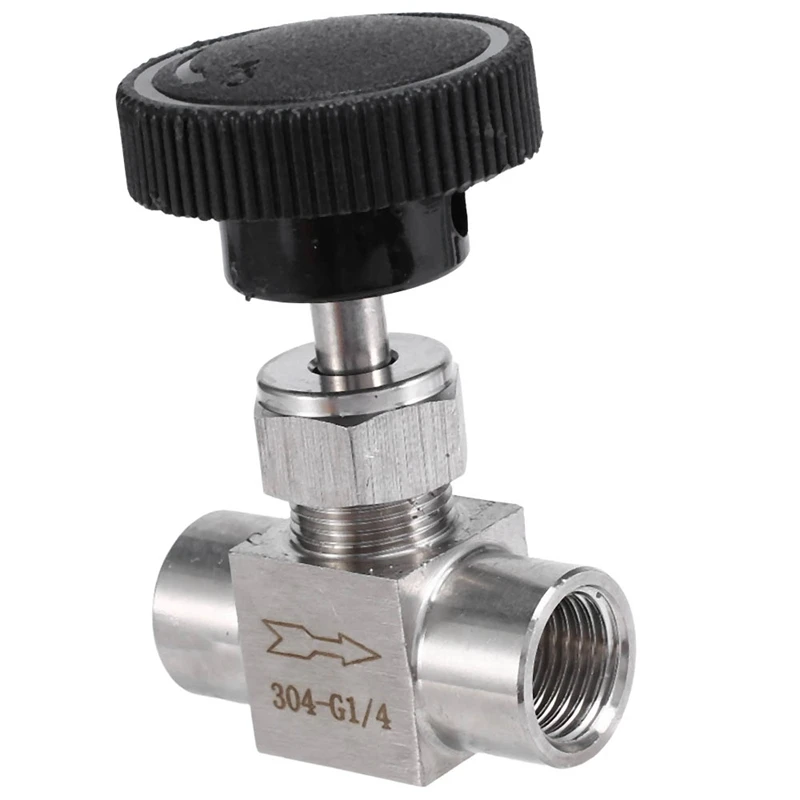 

BSP Equal Female Thread SS 304 Stainless Steel Flow Control Shut Off Needle Valve