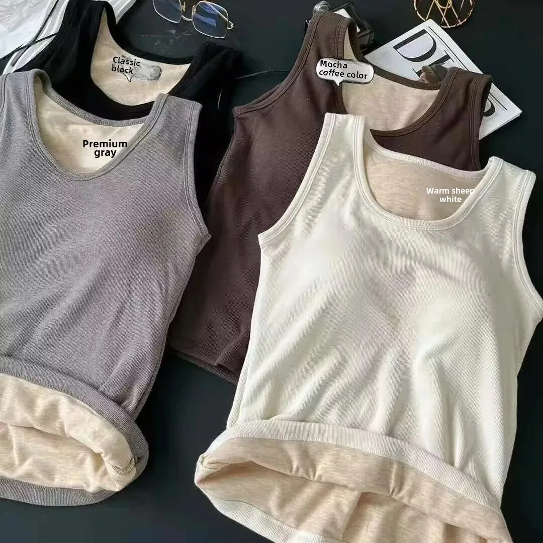 Осенне-зимний утолщенный теплый антихолодный широкий жилет больших размеров