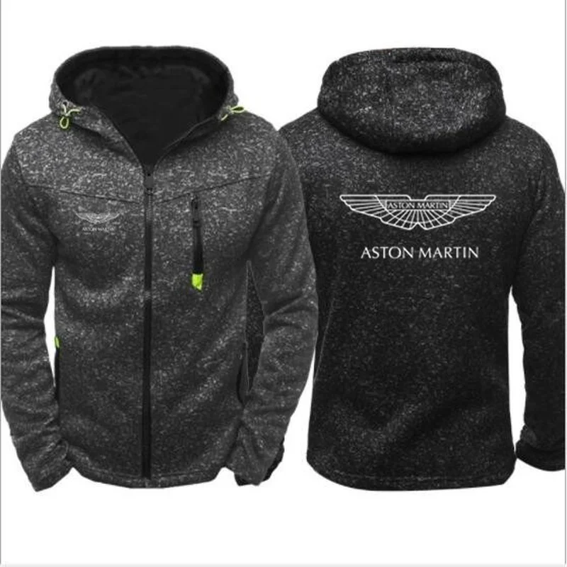 

Новинка 2022, толстовки на молнии, толстовка с капюшоном с принтом логотипа «Aston Martin», мужская куртка на молнии с длинным рукавом, толстовка в с...