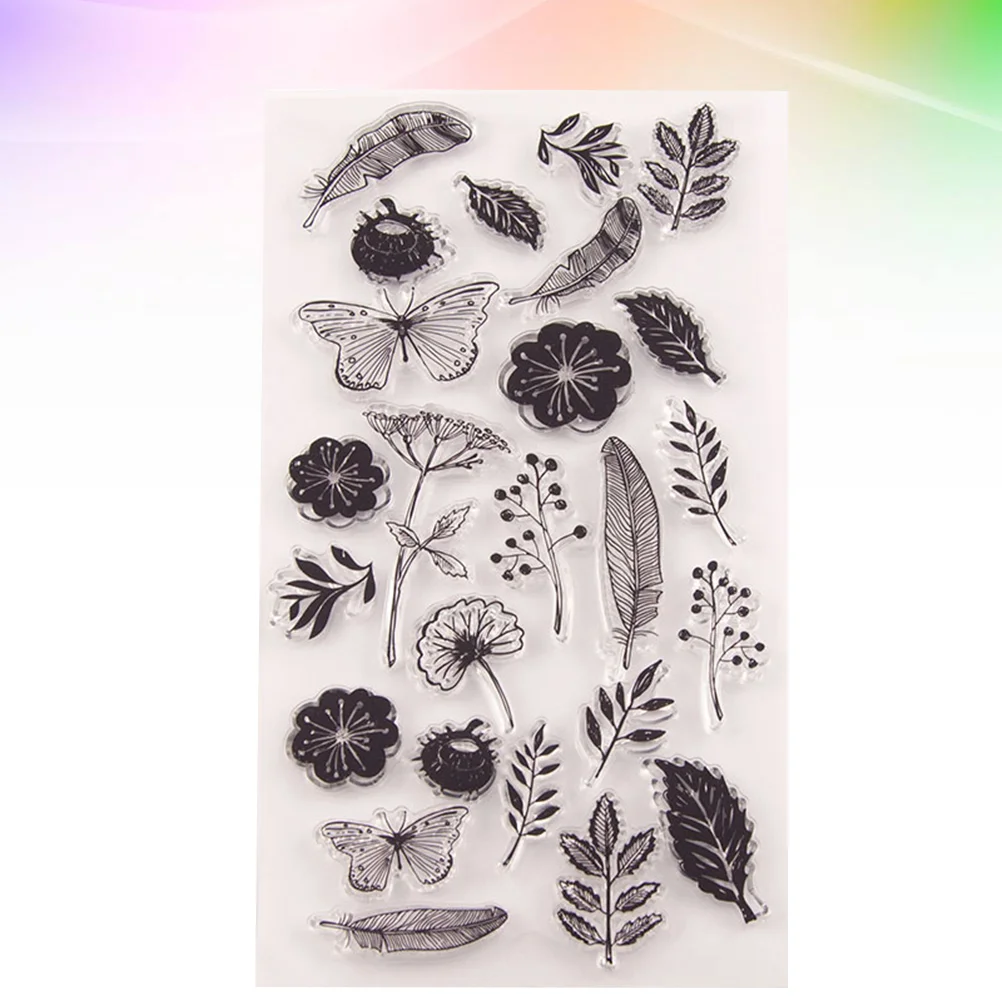

Stamps Stamp Clear Silicone Seal Set Scrapbookingblock Stamper Photopolymer Stampers Album Diy Letters Animal Makingcraft Leaves