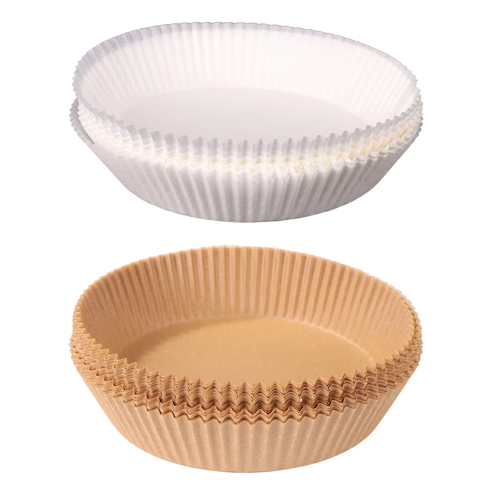 

30/50pcs Air Fryer Non-Stick Paper Liner Disposable Paper Oil-absorbing Microwave Oven Parchment Wood Pulp Steamer Paper Liner