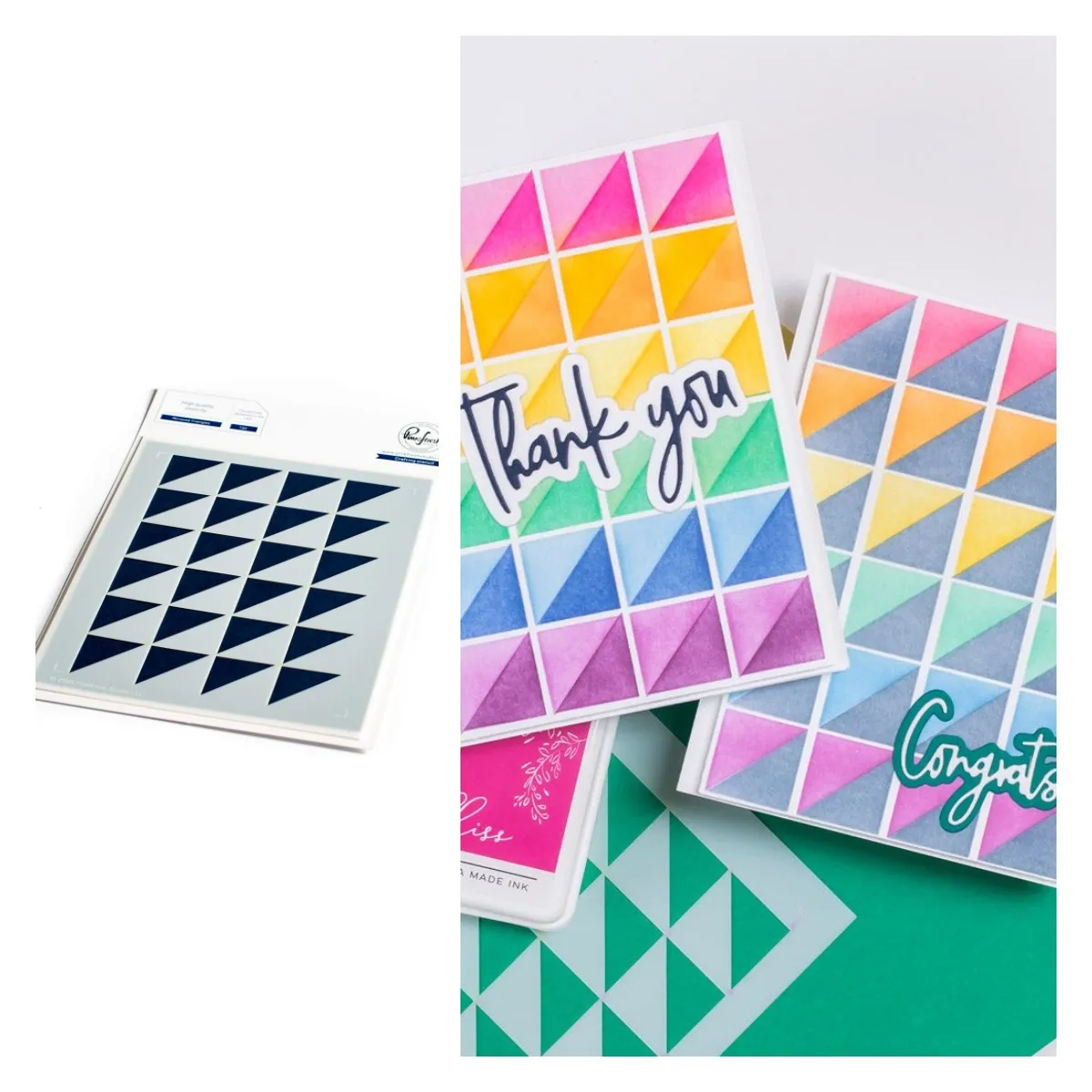 

Mirrored Triangles Stencil For Diy Scrapbooking Crafts Maker Photo Album Template Handmade Decoration 2022 New Arrival