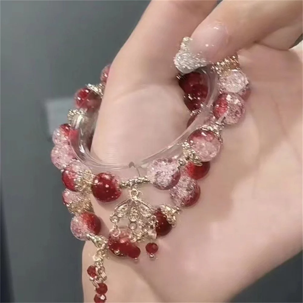 Простой зеленый браслет с кристаллами в виде попкорна для женщин и девушек