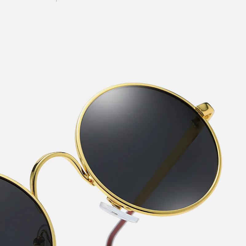 Солнцезащитные очки в круглой металлической оправе UV400 для мужчин и женщин |