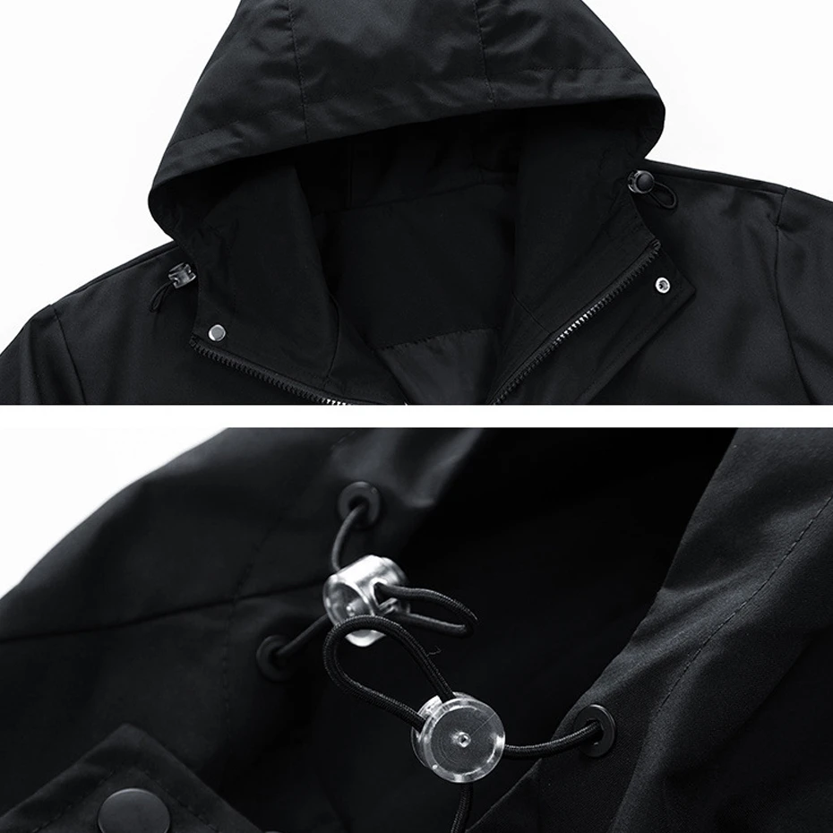 Зимняя мужская ветровка с капюшоном размеры до 8XL