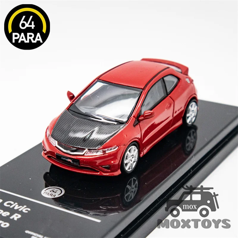 Модель автомобиля Para64 1:64 Civic FN2 Type R красная литая под давлением