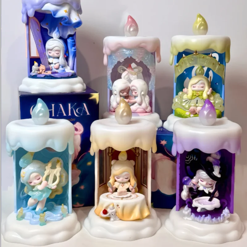 Фото Коллекционная фигурка Pop Mart Chaka Candlelit Wander Series: модная загадочная коробка-сюрприз, настольное украшение, подарок для девочек №1