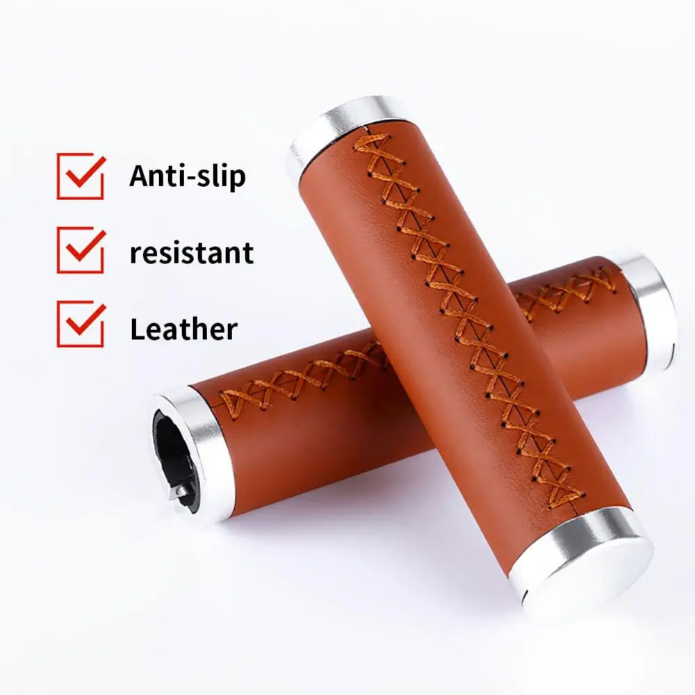 

Wear-resistant Bicycle Grip Dustproof Relieve Hand Pressure Straight Grip Double-sided Lock Bike Grips Riding Accessories