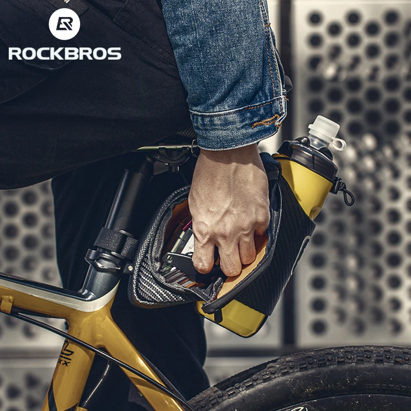Фото Велосипедная сумка ROCKBROS на заднее сиденье, вместимость около 1 л, водонепроницаемая, со светоотражающими элементами, для MTB и шоссейных велосипедов, сумка на седло, велосипедные задние сумки №4