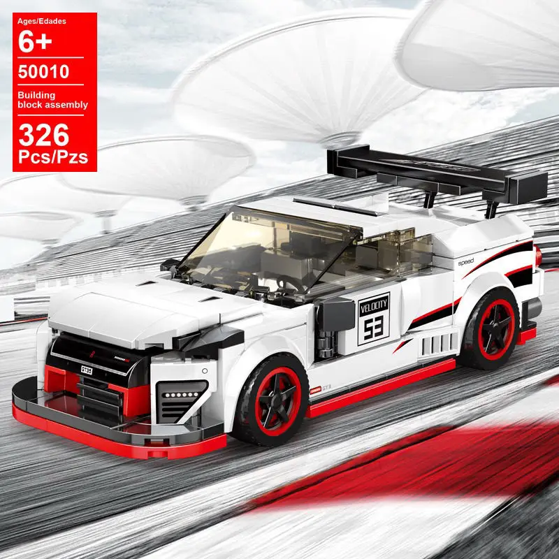 Совместим с конструктором Lego Speed Champion City Racing Car модели гоночных автомобилей