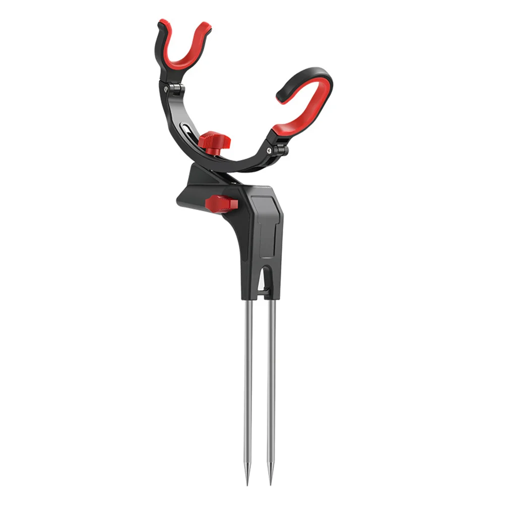 

Fishing Rod Holder Pole Adjustable Fish Holders Equipment Device Stand Ground