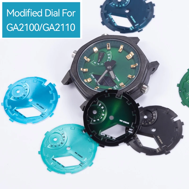

New Dial Bezel for Casioak GA2100 Dial Scale Ring Modified Watch Metal Dial Luminous Watch for GA-2100/2110 Mod Kit Accessories