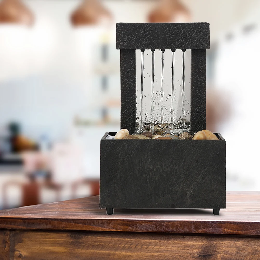 Комнатный водяной фонтан настольные украшения плавная вода водопад домашний