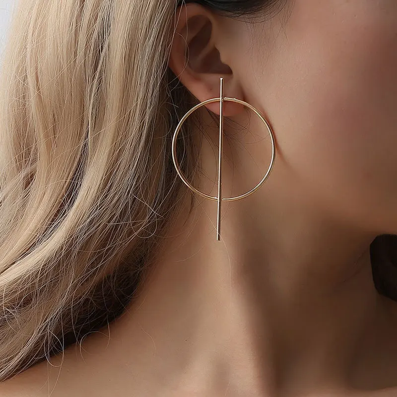 

70mm Stainless Steel Large Hoop Earrings Exaggerate Circle Creole Smooth Gold Round Loop Earring for Women Ear Ring Jewelry
