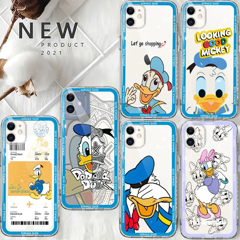 

For Apple iPhone 13 14 Pro Max 12 11 Mini X XR 8 7 Plus XS 12mini 13mini Phone Coque Fashion Mickey Minerva Goofy Donald Winnie