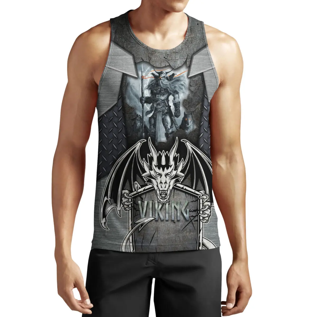 

Мужские майки CLOOCL с красивым 3d-рисунком викингов, жилет с татуировкой, Готическая уличная одежда, Модный пуловер без рукавов для фитнеса, То...