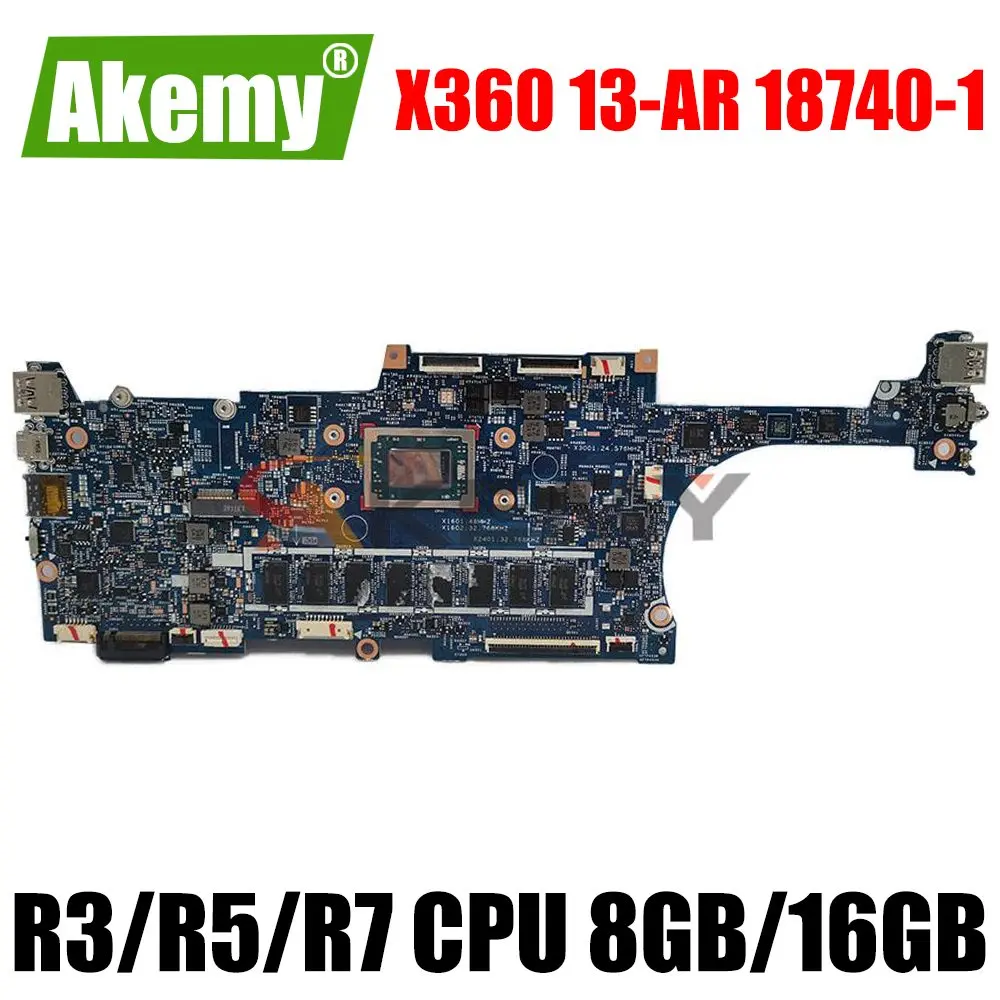 

For HP ENVY X360 13-ar laptop motherboard Mainboard with R3 R5 R7 AMD CPU 8GB 16GB RAM 18740-1 motherboard