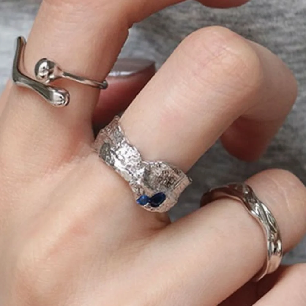 

stainless steel rings for Women Vintage silver color gothic punk Charm wedding Ring fashion Jewelry engagement couple rings