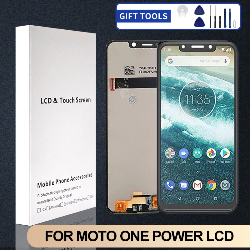 

Сенсорный ЖК-экран 5,5 дюйма для Moto One Power, дигитайзер в сборе для Motorola P30 Note, дисплей с инструментами, бесплатная доставка