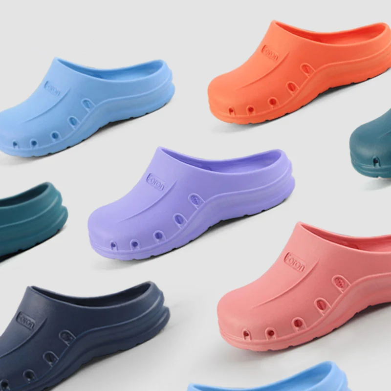 

Эва (этиленвинилацетат) специалист медицинская обувь тапочки для няни больница чистой хирургические Босоножки Ultralite поясы Нескользящие домашние тапочки