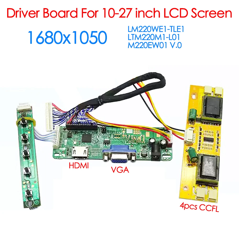 Плата драйвера ЖК-контроллера HDMI + VGA комплект для LM220WE1-TLE1 LTM220M1-L01 M220EW01 1680x1050