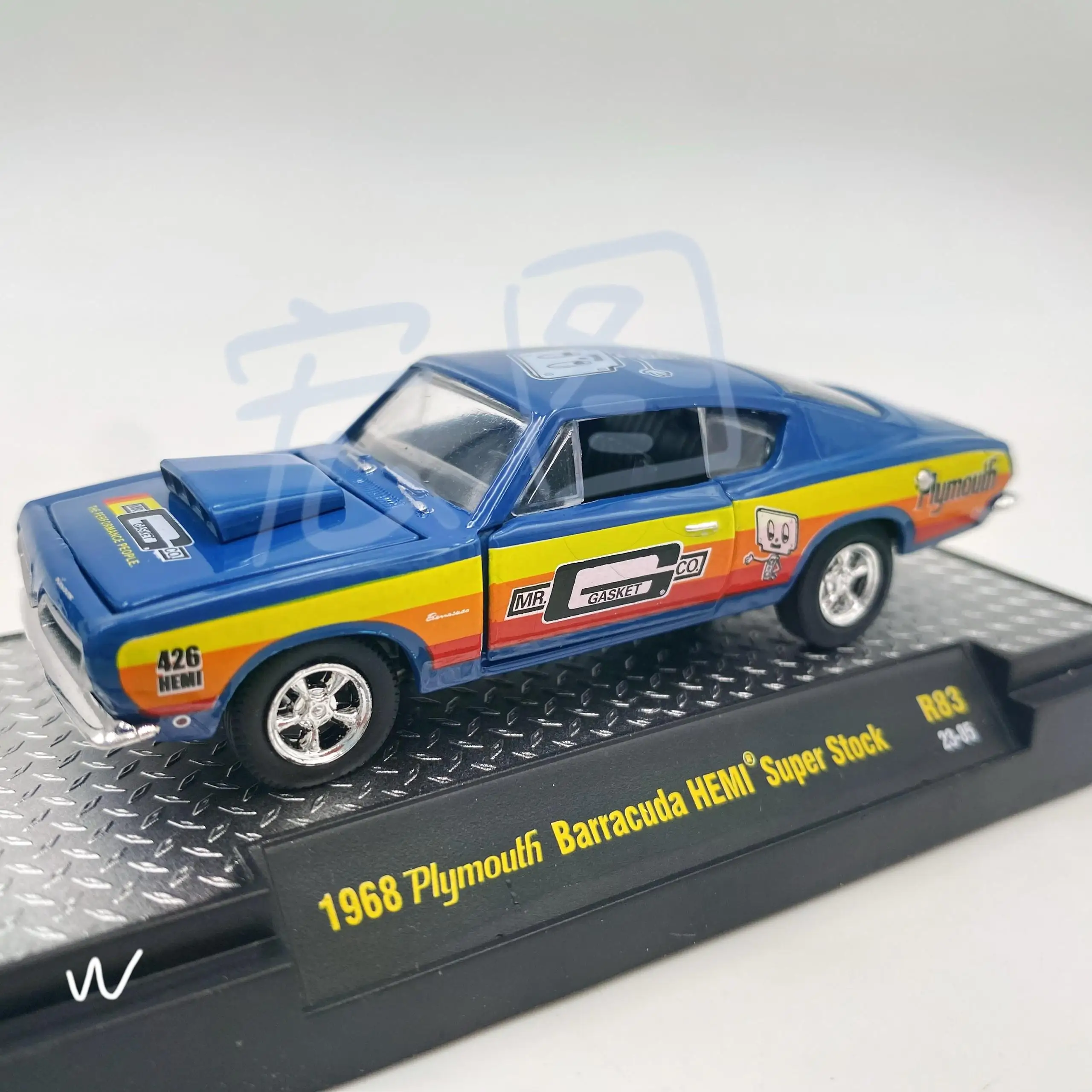 M2 Machines 1/64 1968 Plymouth Barracuda HEMI супер склад модель автомобиля из сплава игрушка редкая