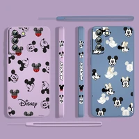 floral mickey minnie disney for samsung galaxy s22 s21 s20 s10 note 20 10 ultra plus pro fe lite liquid left rope phone case