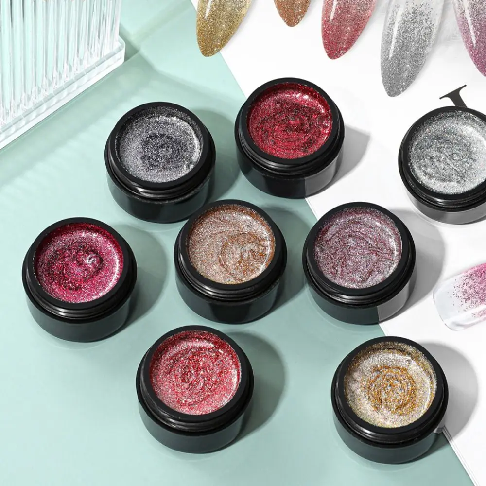 

Solid Nail Tip Gel Starry Sky Glitter Sequin Nail Polish Gel DIY Styling Engraving Gel Soaked UV Varnish