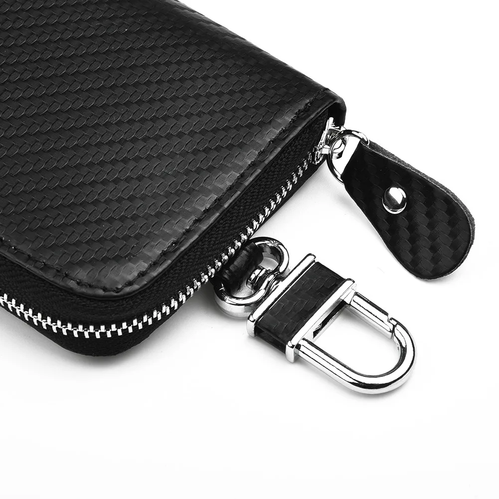 Keyless Key Case PU Leather Parts Pouch 1 Pcs RFID 10x6.5x3cm Signal Trim Blocker Blocking Cage Car Faraday Key