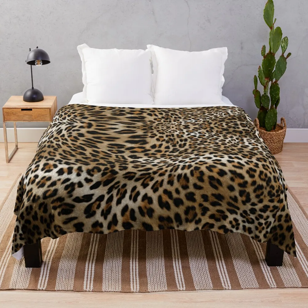 

Padrão de leopardo lance cobertor cobertor velo decorativo sofá cobertor cobertor luxo