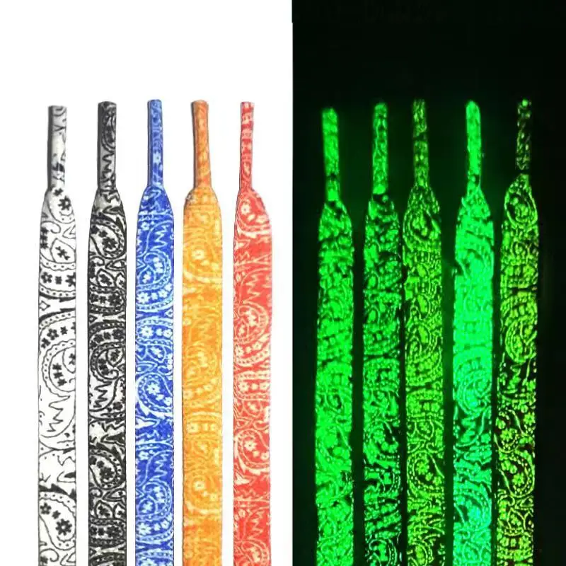 1 Pair Flat Reflective Runner Shoe Laces Safety Luminous Glowing Shoelaces Unisex for Sport Canvas Shoes