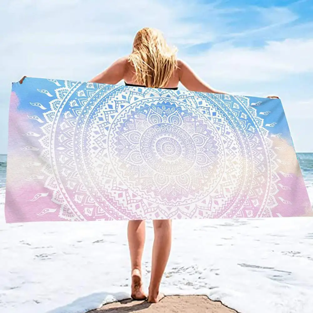 

70*140 Boho Mandala Surf Poncho Microfiber Bath Towel Beach Floral Quick Dry Beach Women Ups Towels Cover Towels Beach Mat