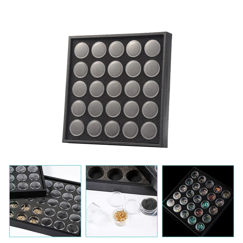 

Diamonds for Nails Nail Gems Box Nail Rhinestone Display Box Nail Diamonds Holder Jars, Ring Box, Jewelry Organizer ( 25 Grids )