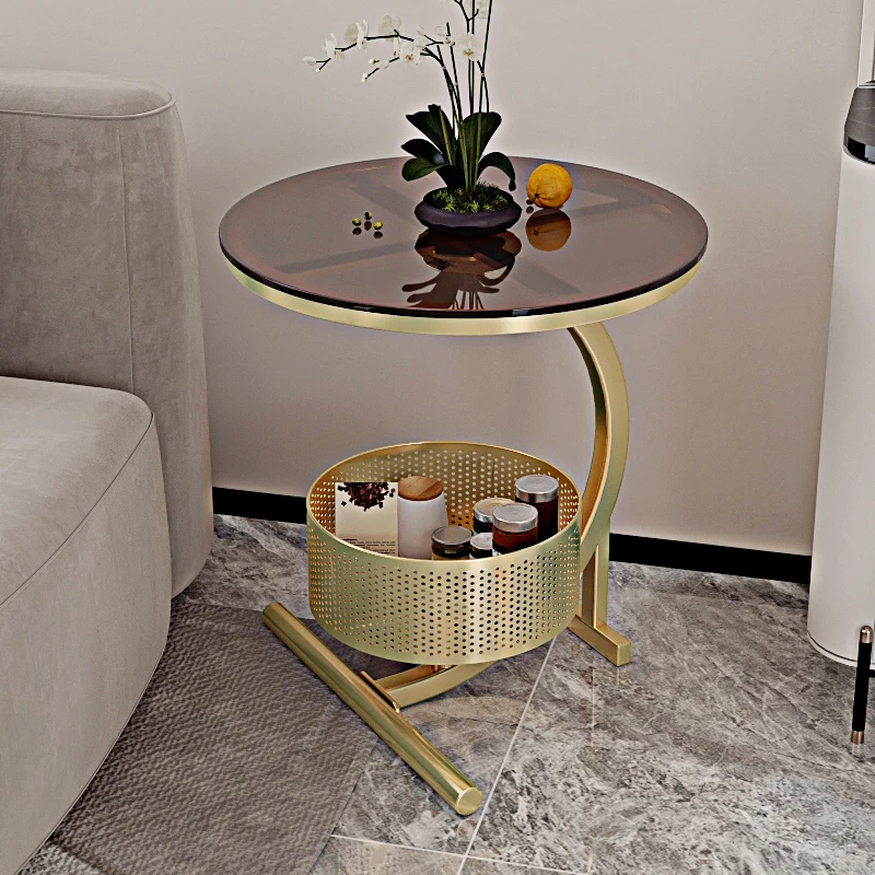 

Скандинавский Золотой журнальный столик с боковой стороны современный стеклянный журнальный столик роскошный салон Basse De Salon Basse мебель для гостиной WK50CJ