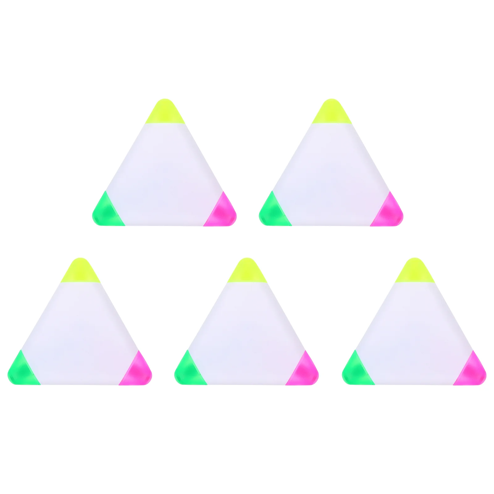 

5 Pcs Marker Pen Writing Highlighter Triangle Markers 3-in-1 Plastic Color Maker Student Fluorescent