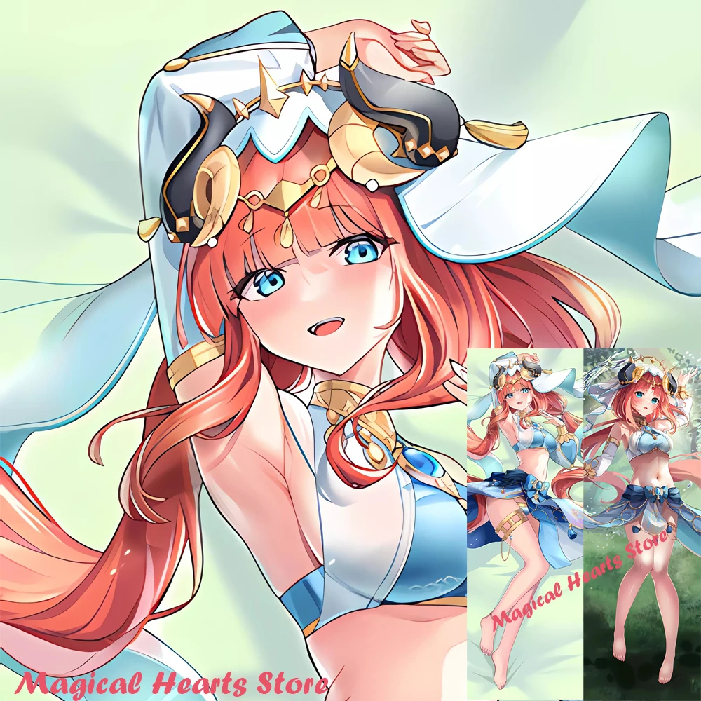 

Genshin Impact Nilou Dakimakura Cosplay Pillow Cover 2WAY Anime Pillowcase Double-sided Print Fullbody Pillow Case Bed Cushion