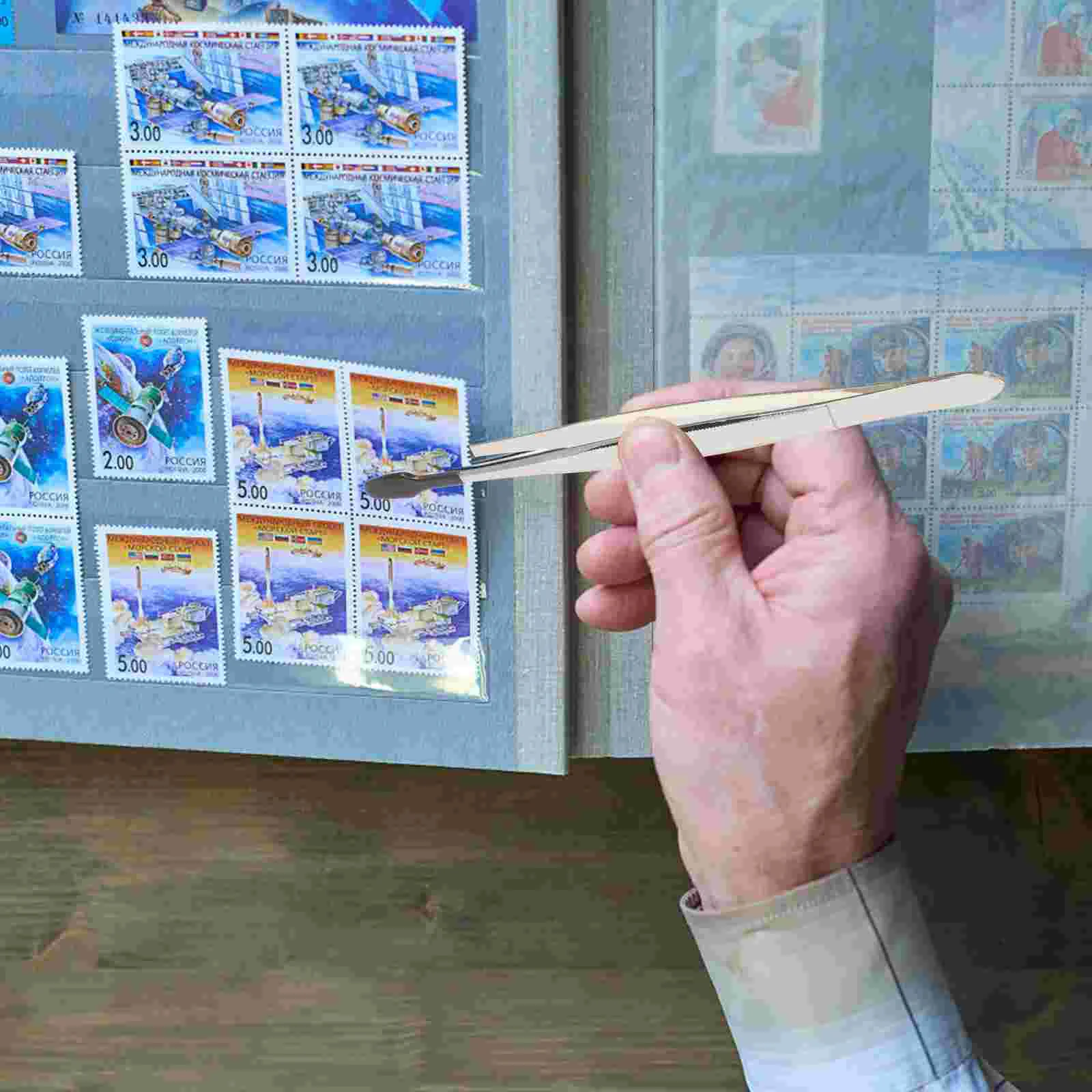 Ювелирные изделия пинцеты плоские щипцы монеты резиновая головка ремесло для