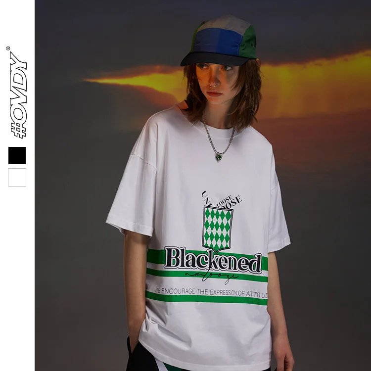 

Spring/summer 2022 Fashion Retro Front and Back Printing Half Sleeve Loose Casual Men Tshirt