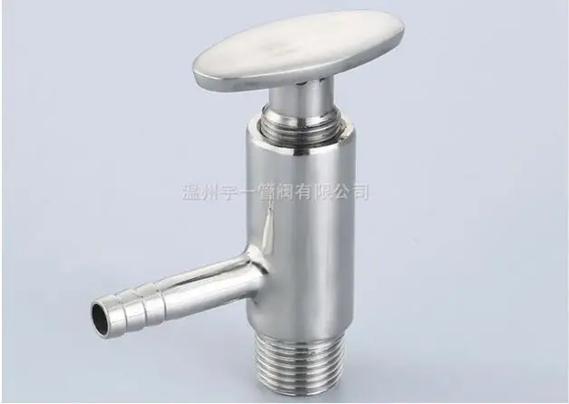

Free shipping Sanitary Stainless Steel Sample Valve - 1/2'' Male x 10mm OD Hose Barb