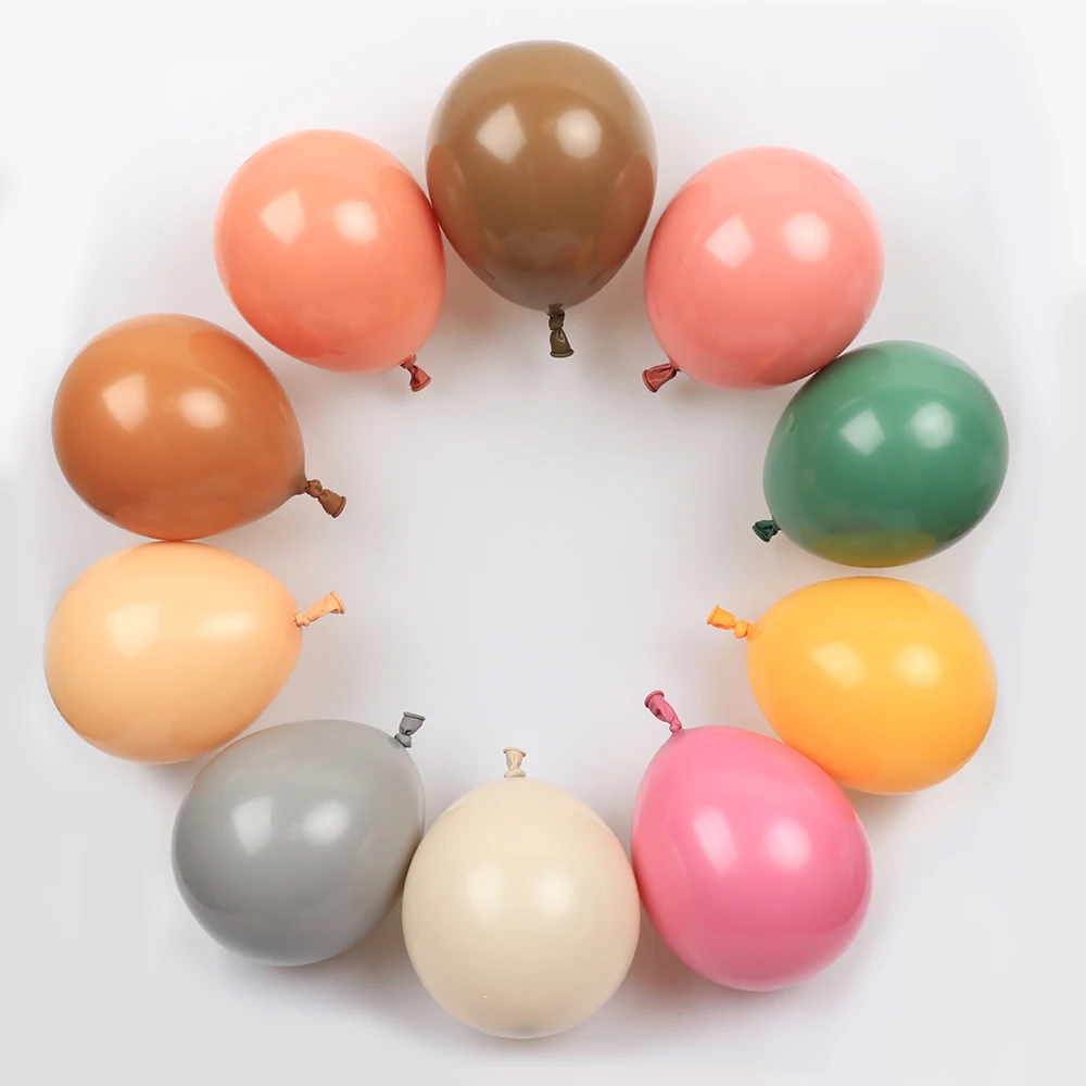 

20Pcs 5 inch Retro Color Latex Balloons Apricot Retro Pink Bean Paste White Balloon Birthday Party Wedding Decoration boy girl