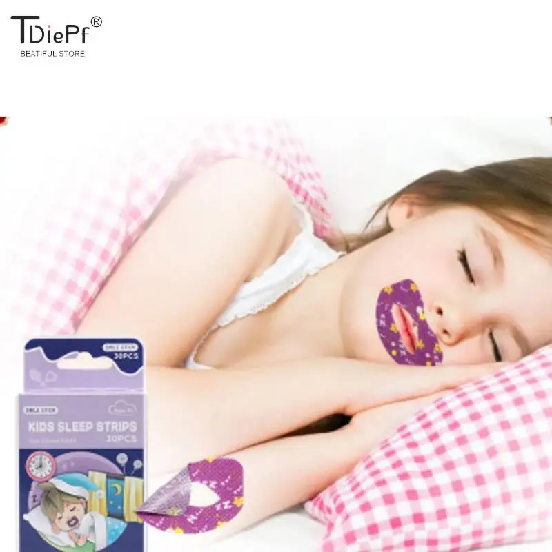 

10/30PCS Anti-Snoring Mouth Sticker Children Adult Night Sleep Lip Nose Breathing Improving Patch Mouth Correction Orthosis Tape