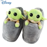 disney star wars baby yoda plush stuffed toys mandalorian indoor home winter warm shoes slippers child adult gift