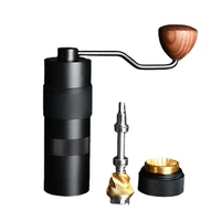 new manual coffee grinder titanium stainless steel burr professional coffee bean grinder black portable espresso machine camping