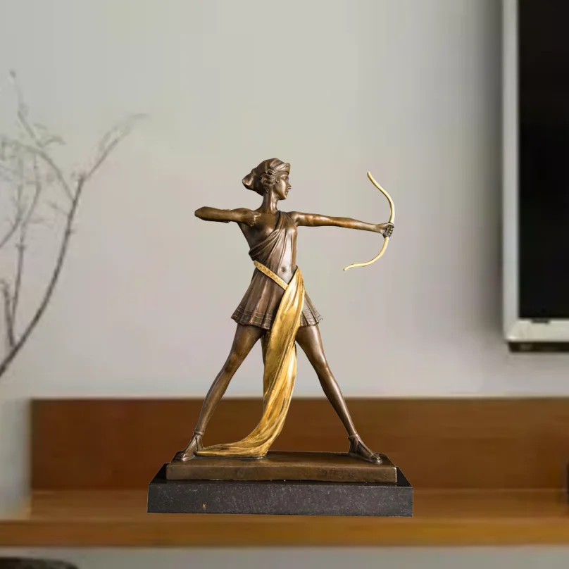 QW-003B Бронзовый Художественный декор для девушки Современная бронзовая золотая