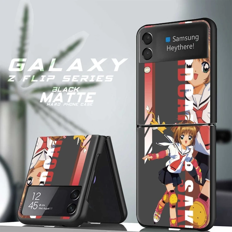 

Cover Case For Samsung Galaxy ZFlip Z Flip Flip3 Flip4 5G Edge Hard Zflip4 Zflip3 Luxury Cardcaptor Sakura Manga
