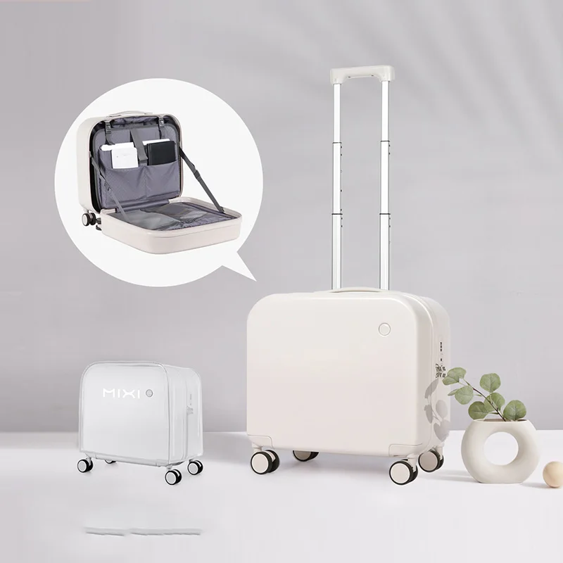Mixi Aesthetic Design Carry On Suitcase Travel Bag Boarding Cabin Case Cabin Trip 100% PC Hardside Luggage Travel Suitcase